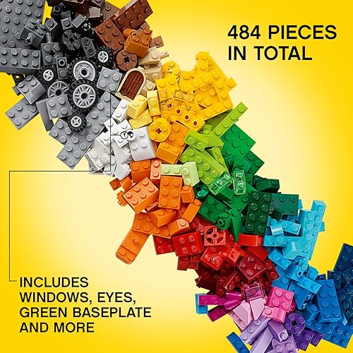 Miniatura 7 de LEGO Classic Medium Creative Brick Box 10696 - Juego de bloques de construcción, con almacenamiento, incluye tren, automóvil y una figura de tigre,