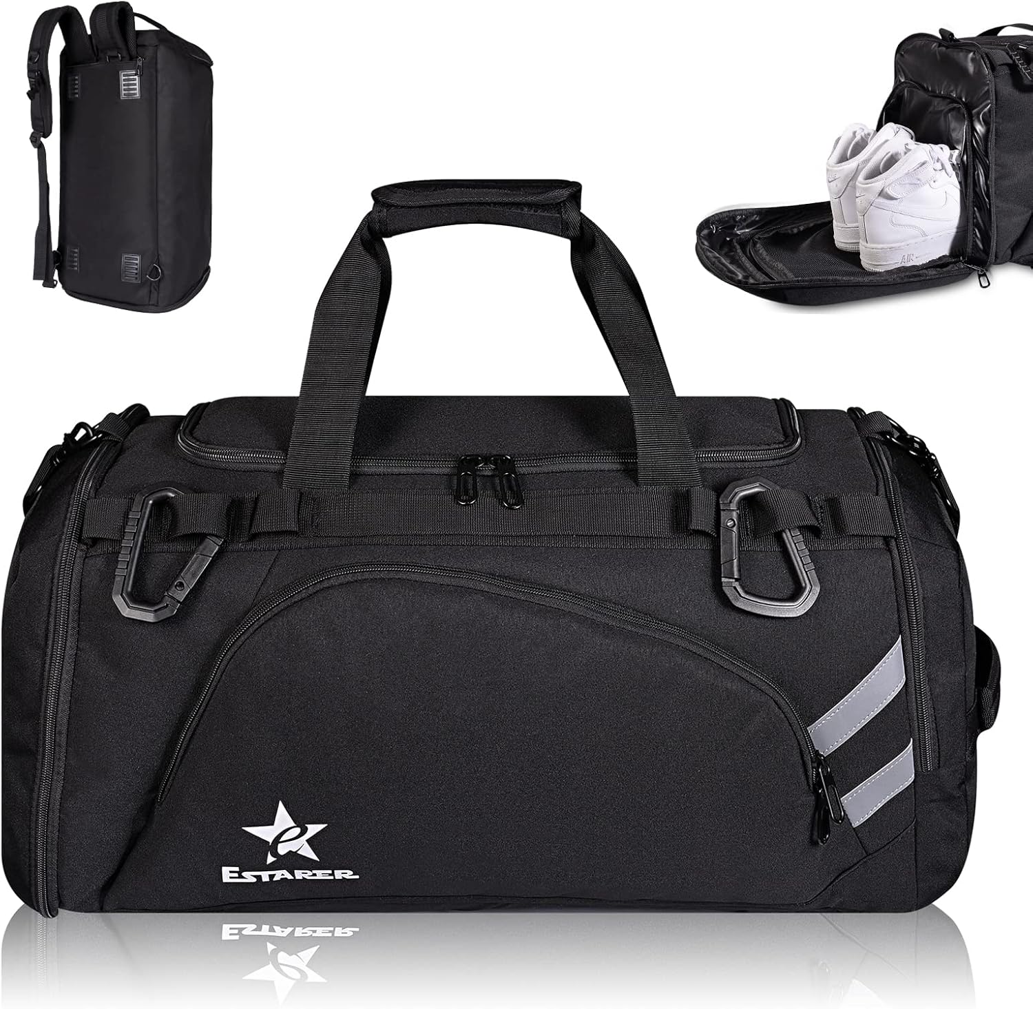 Estarer Mens Gym Bag Backpack, Sports Bags for Basketball/Football w