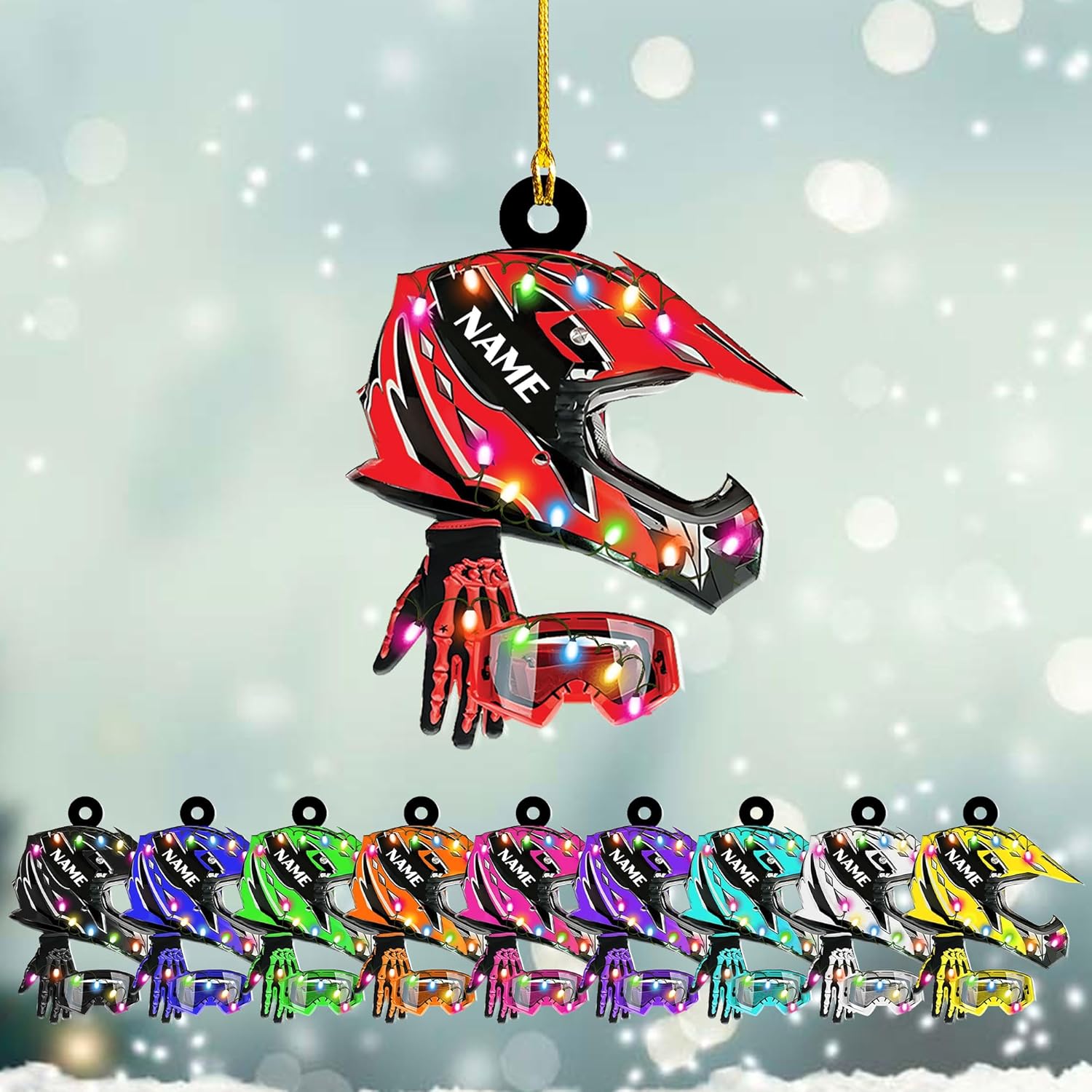 RoyalBro Personalized Dirt Bike Ornament Custom Motocross