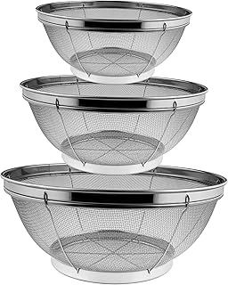 Lake Tian Stainless Steel Colander Metal Mesh Colander Strainer Basket, Colinder Kitchen Straining, Draining, Salad, Spagh...