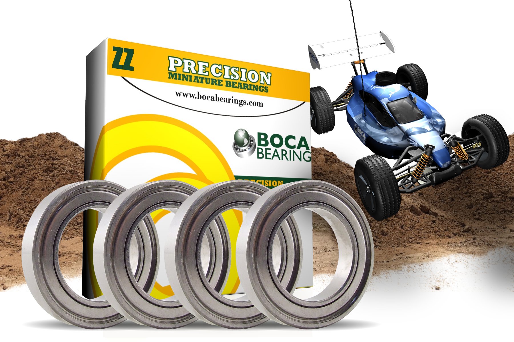 4 Pack - MR85-ZZC (5 x 8 x 2.5 mm) Ball Bearing #BWK85-ZZ