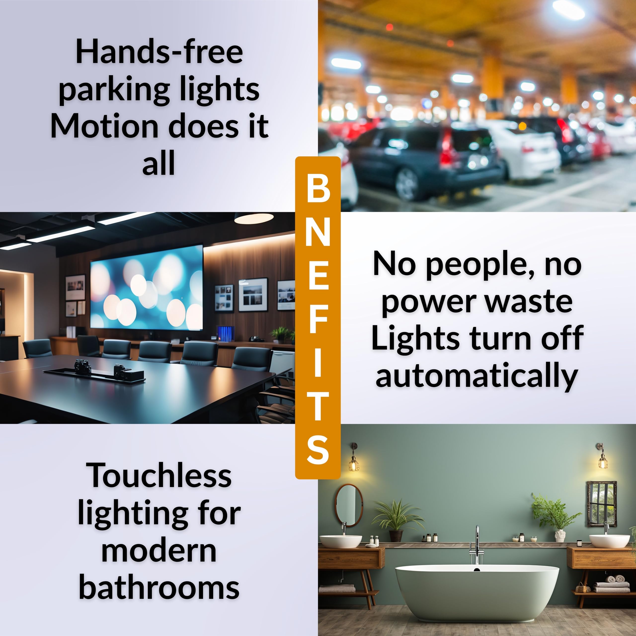 Amonics Motion Activated Day Night Sensor for Parking, Balcony & Common Areas | PIR Sensor Switch | Wall Mount | Power Saving | Night Mode Enabled | Max Load: Upto 1000W 3