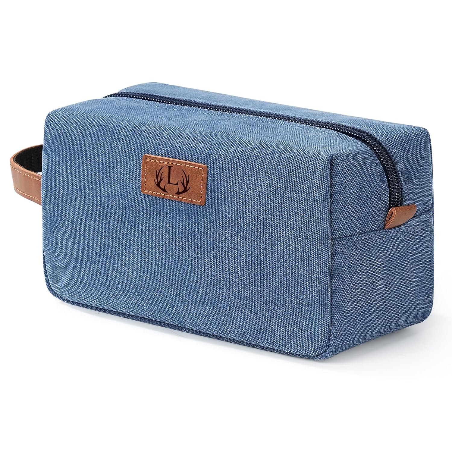 Janhavi Canvas Toiletry Bag for Men Waterproof Personalized Engraved Initials Wheat Ear Toiletry Bag For Shower Caddy Cruise