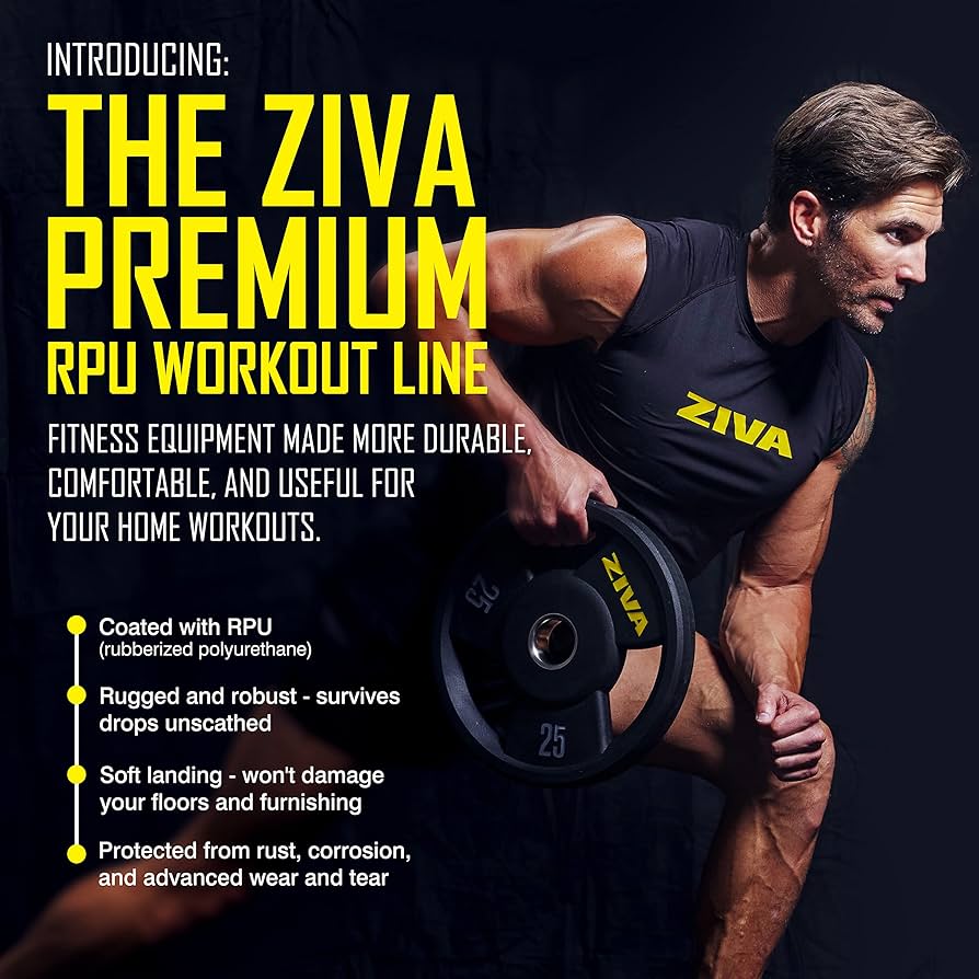 [引取り限定]ZIVA ウレタンウェイトプレート125kgセット ZVO ウレタングリップディスク14枚セット（1.25kg-25kg）／業務