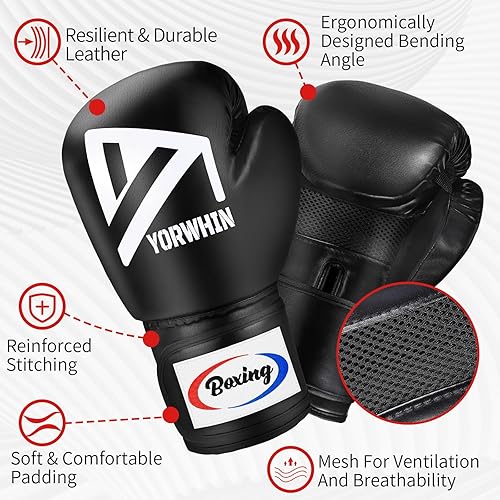 Miniatura 2 de Guantes de boxeo para hombres y mujeres, guantes de entrenamiento de boxeo, saco de boxeo pesado, guantes de entrenamiento para boxeo, kickboxing,