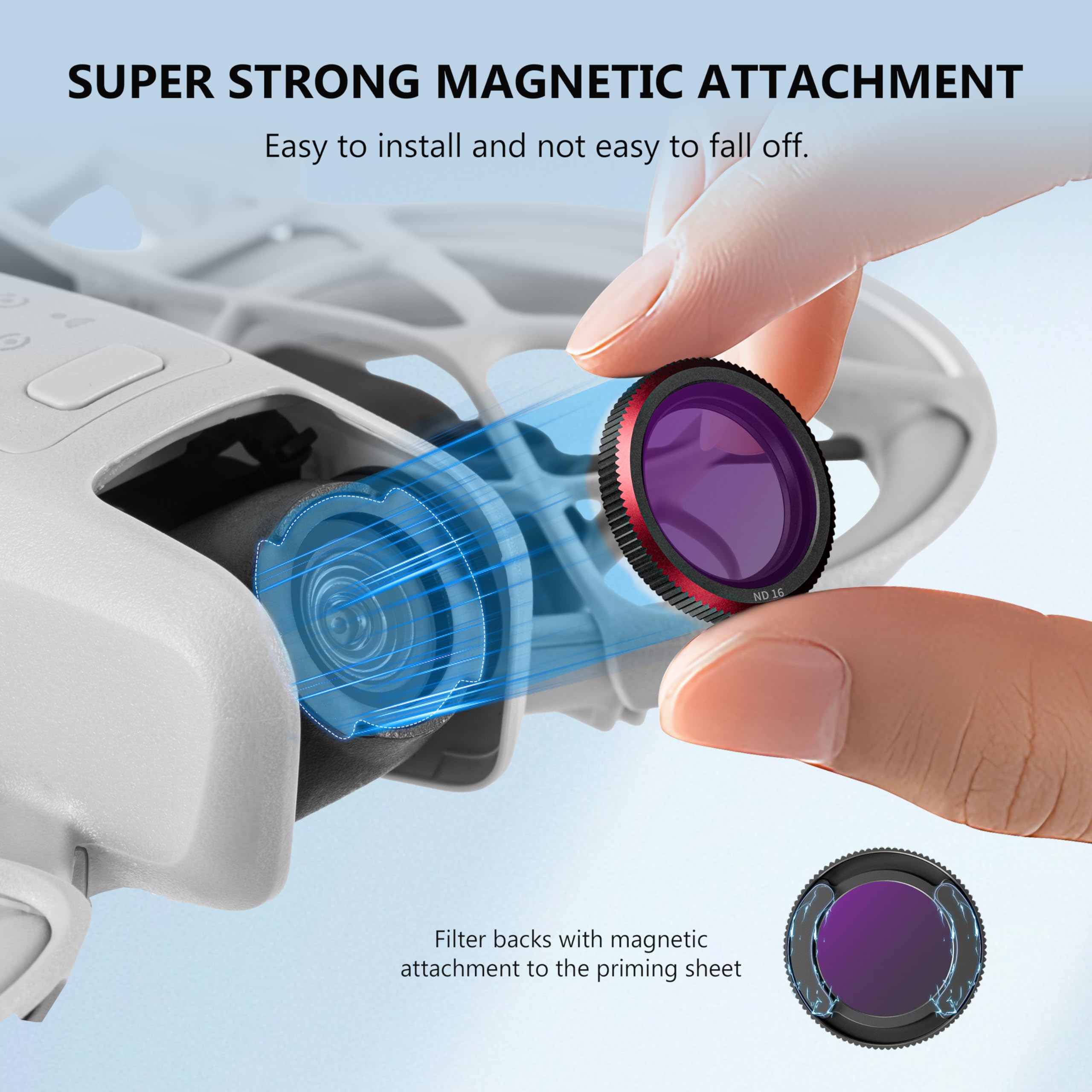 STARTRC Pack 4 Filtres ND8/ND16/ND32 + CPL – Pour DJI Neo – Cadre Aluminium Ultra-Fin Magnétique