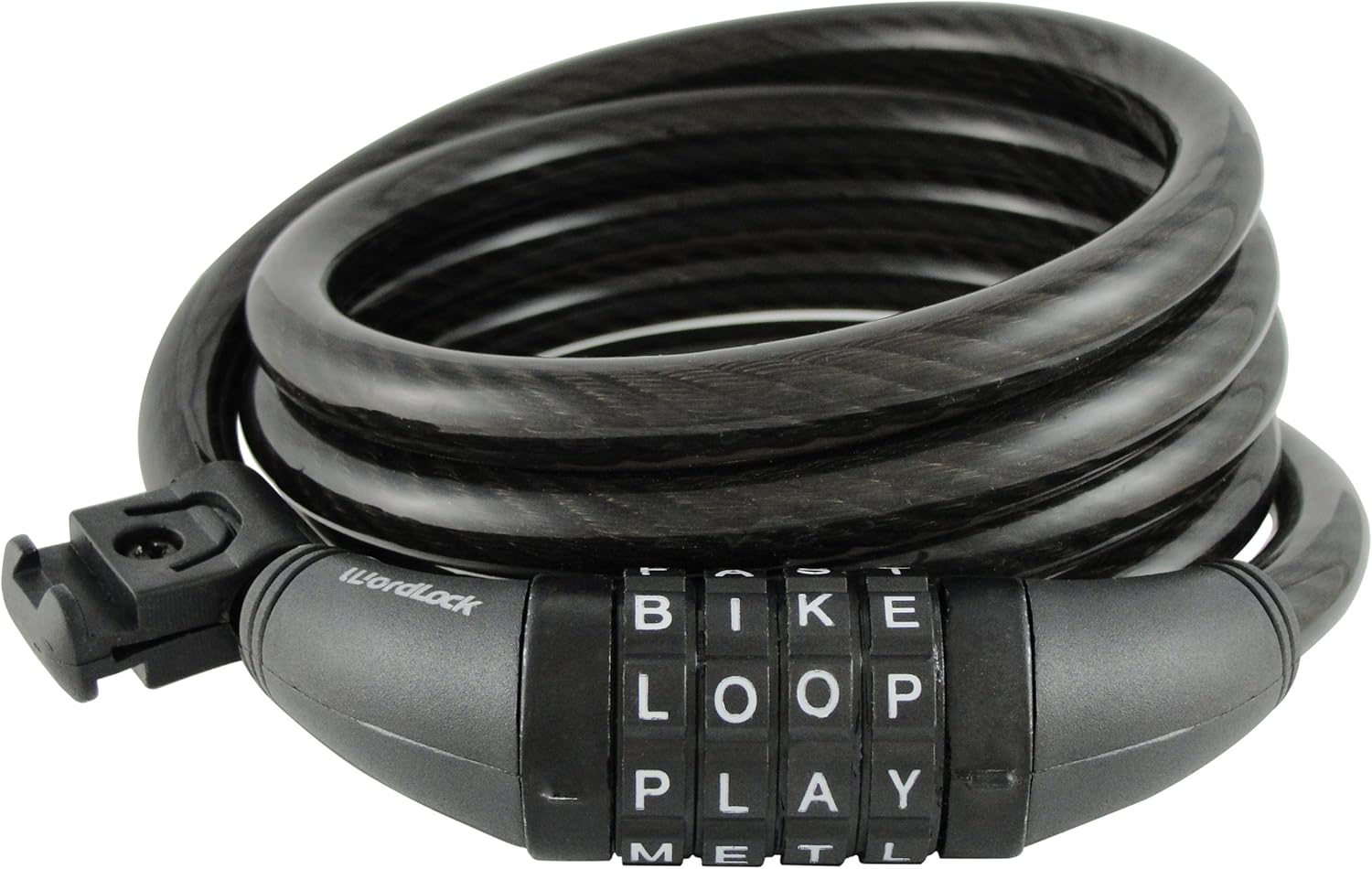 Wordlock CL400BK 4Letter Combination Bike Lock Cable