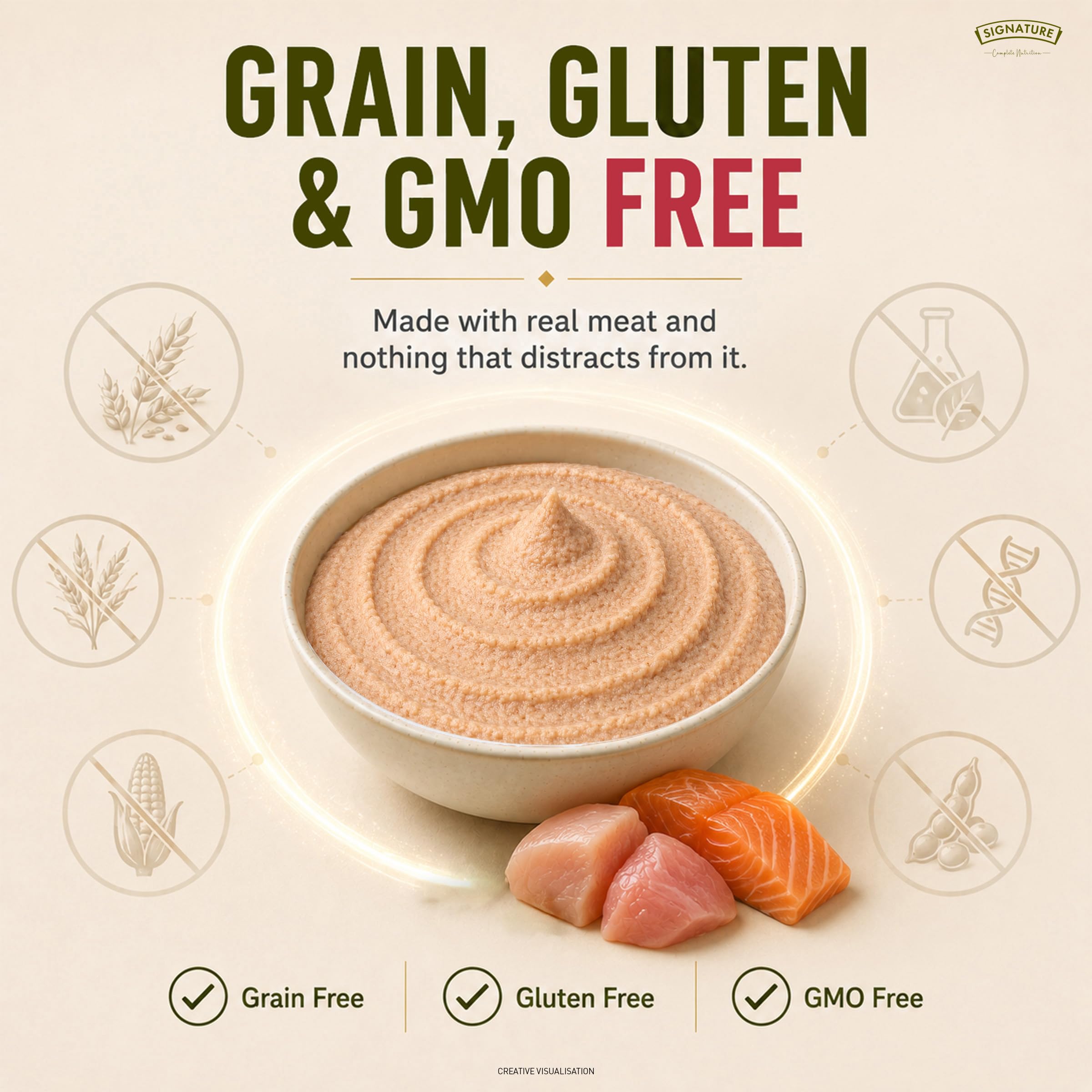 Grain Zero Kitten Wet Mousse 80g Pack of 5, 400g | Salmon Flavour | Rich in Protein, Hydrating & Easy to Digest | Taurine for Heart & Vision Health | with Essential Vitamins & Antioxidants 3
