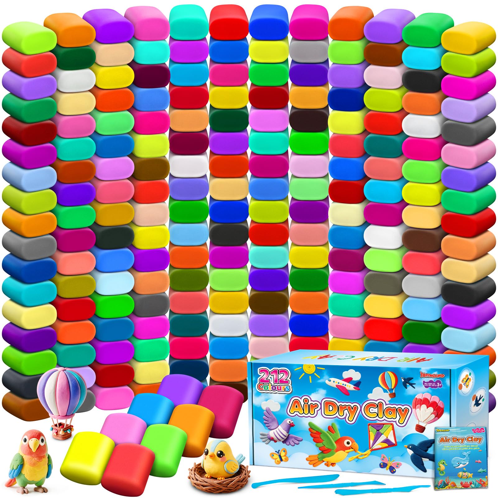 Air Dry Clay 212 Colors - Kids Modeling Clay -1
