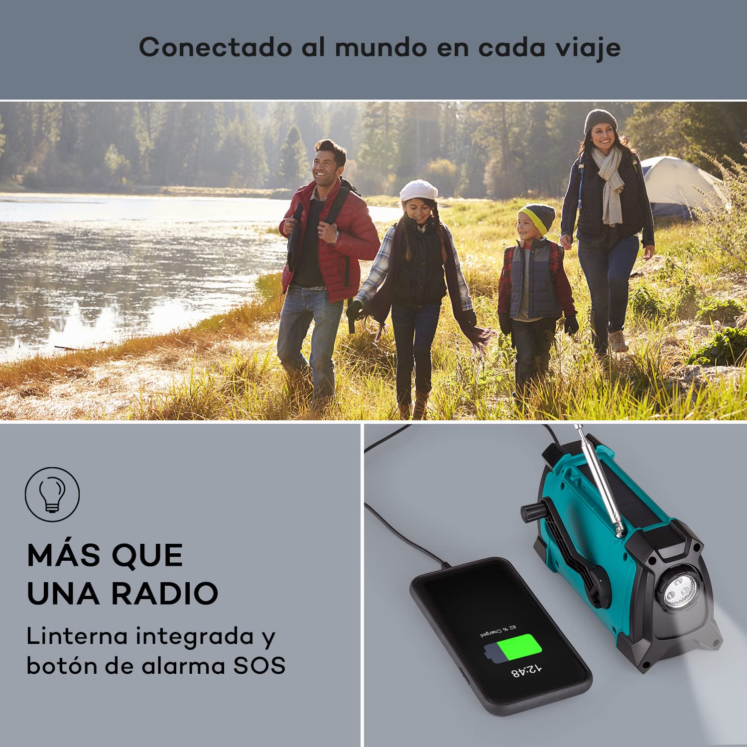 Auna Radio Portatil Pequeña Dab, FM/Dab/Dab+, Radio con Bluetooth, Altavoz Estéreo AUX Potencia con Pantalla LCD, Potencia 1W, Entrada Auriculares,Transistores Digital Entrada USB y Alarma