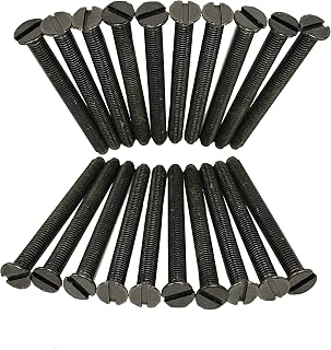 Black Nickel Flat Head Long Electrical Socket Switch Screws (20, 40mm)