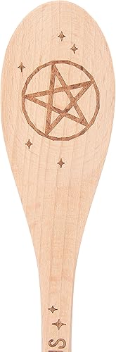 Miniatura 2 de Encanta tu cocina con una cuchara mágica de pentagrama de madera, cuchara de madera con temática de bruja, utensilio de cocina decorativo, regalo de