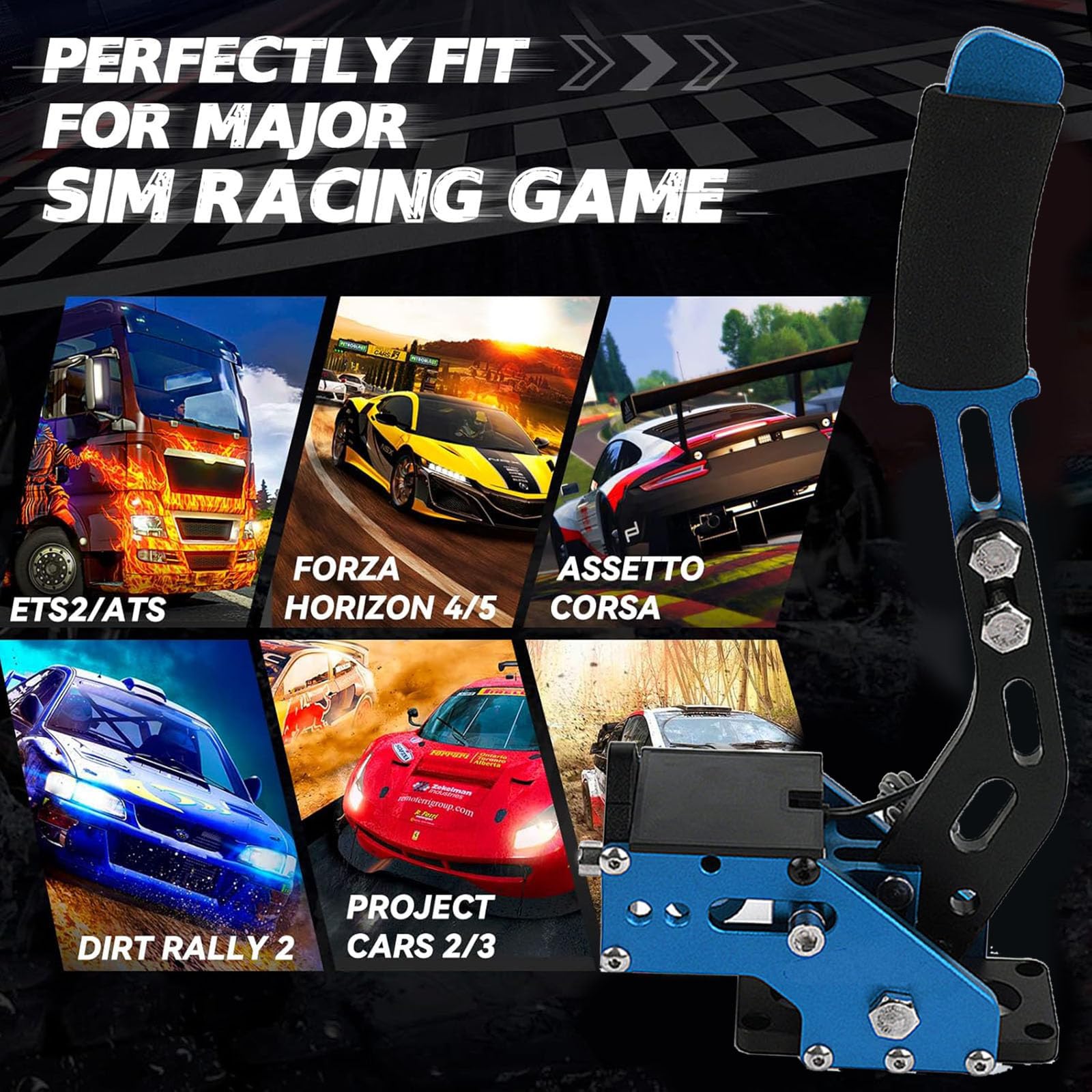Racing Simulator, Drift Game Handbrake Simulator Gen 4 Plug lay High Precise per PC Migliora il gioco