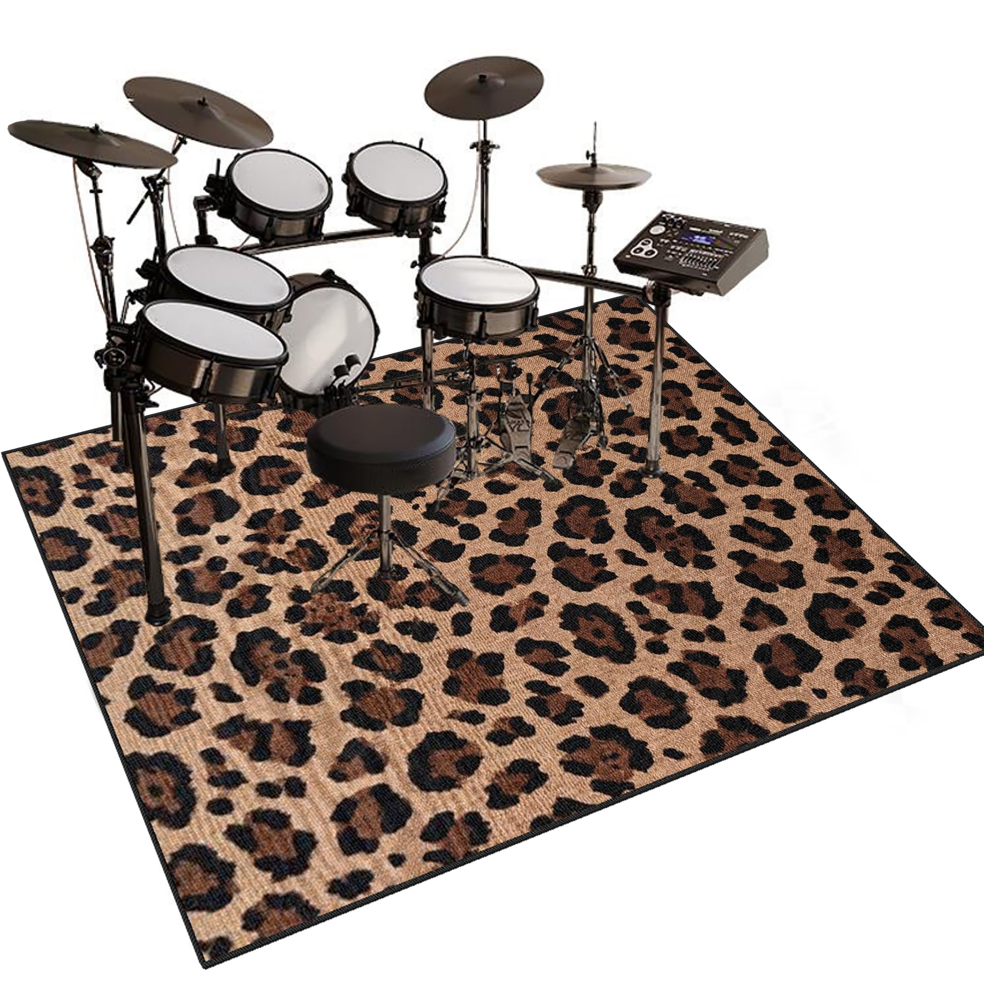 Elektroniczna mata perkusyjna dźwiękoszczelna mata bębnowa mata ochronna do akcesoriów perkusyjnych mata akustyczna mata podłogowa do instrumentów muzycznych 140 x 120 cm