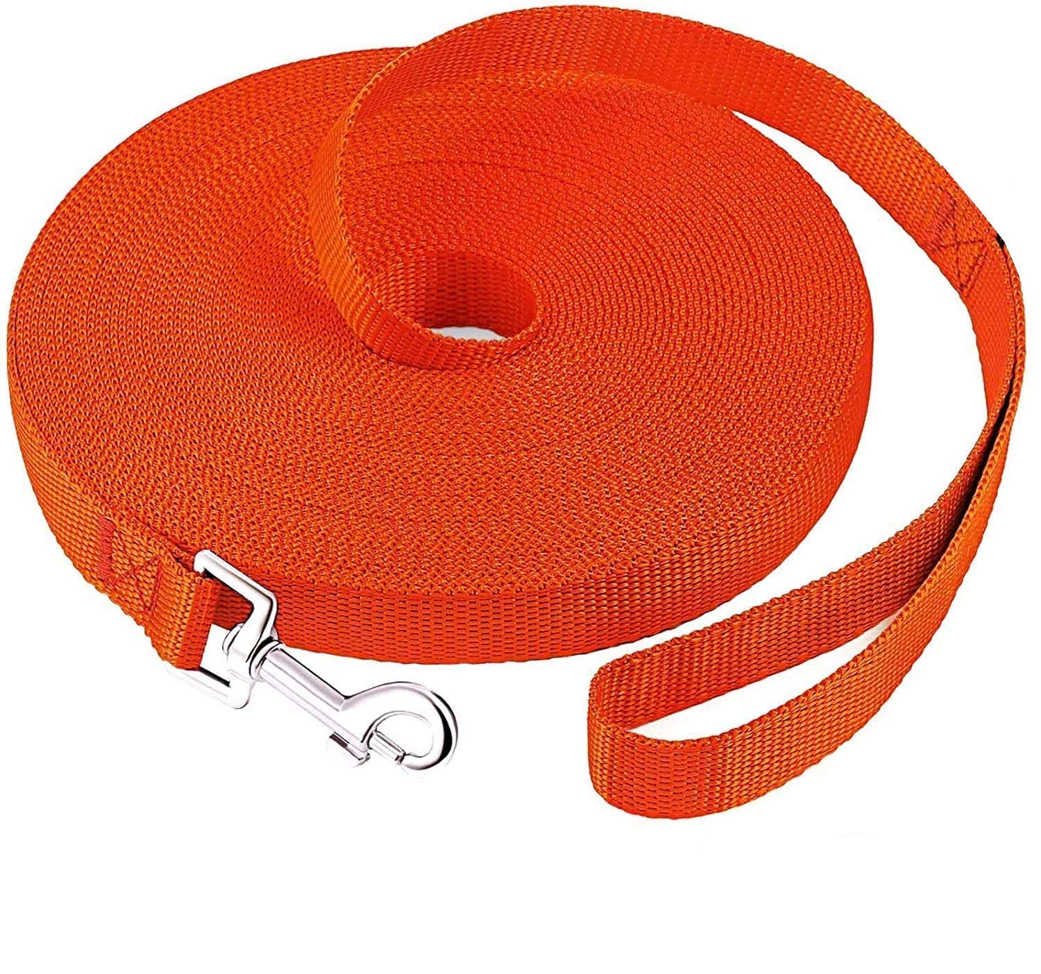 RvPaws Puppy Obedience Recall Training Agility Lead-10 ft 20 ft Long Leash-for Dog Training,Recall,Play,Safety,Camping Best for Labrador,Golden Retreiver,German Shepherd (20.Feet, Red)