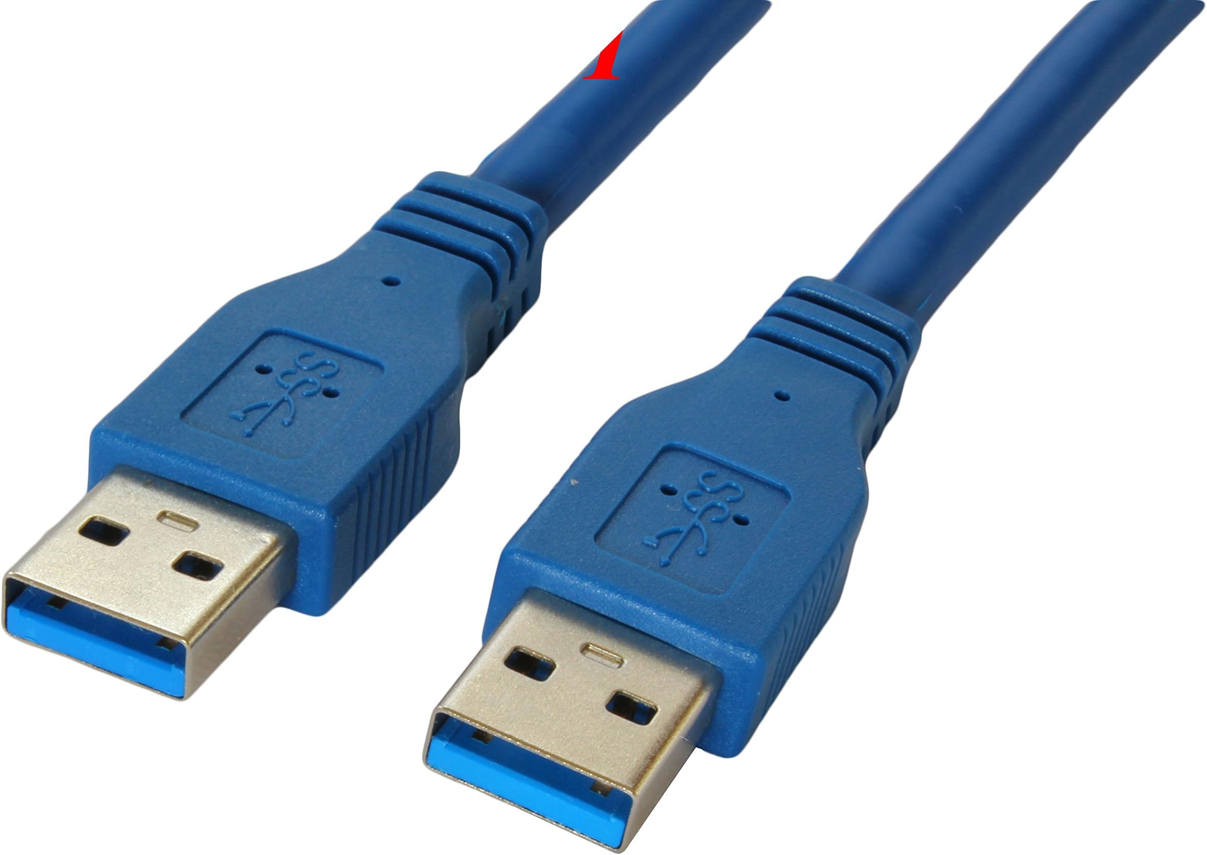 Superspeed USB 3.0 Type A Male to Type A Male 24/28AWG Cable (6 Feet, Blue)