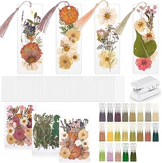 376 Pcs DIY Bookmark Making Kit, 150 Bookmark Laminating Pouches Bulk with 150 Tassels and Puncher DIY Projects Party Favor Gift for Reading Women Book Lovers(2 x 6 Inch,Retro Color)