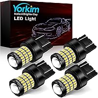 Vista 11 de Yorkim 194 bombillas LED rojas superbrillantes de 5ª generación, T10 168 bombillas LED para interior de automóvil, domo, matrícula, mapa, puerta