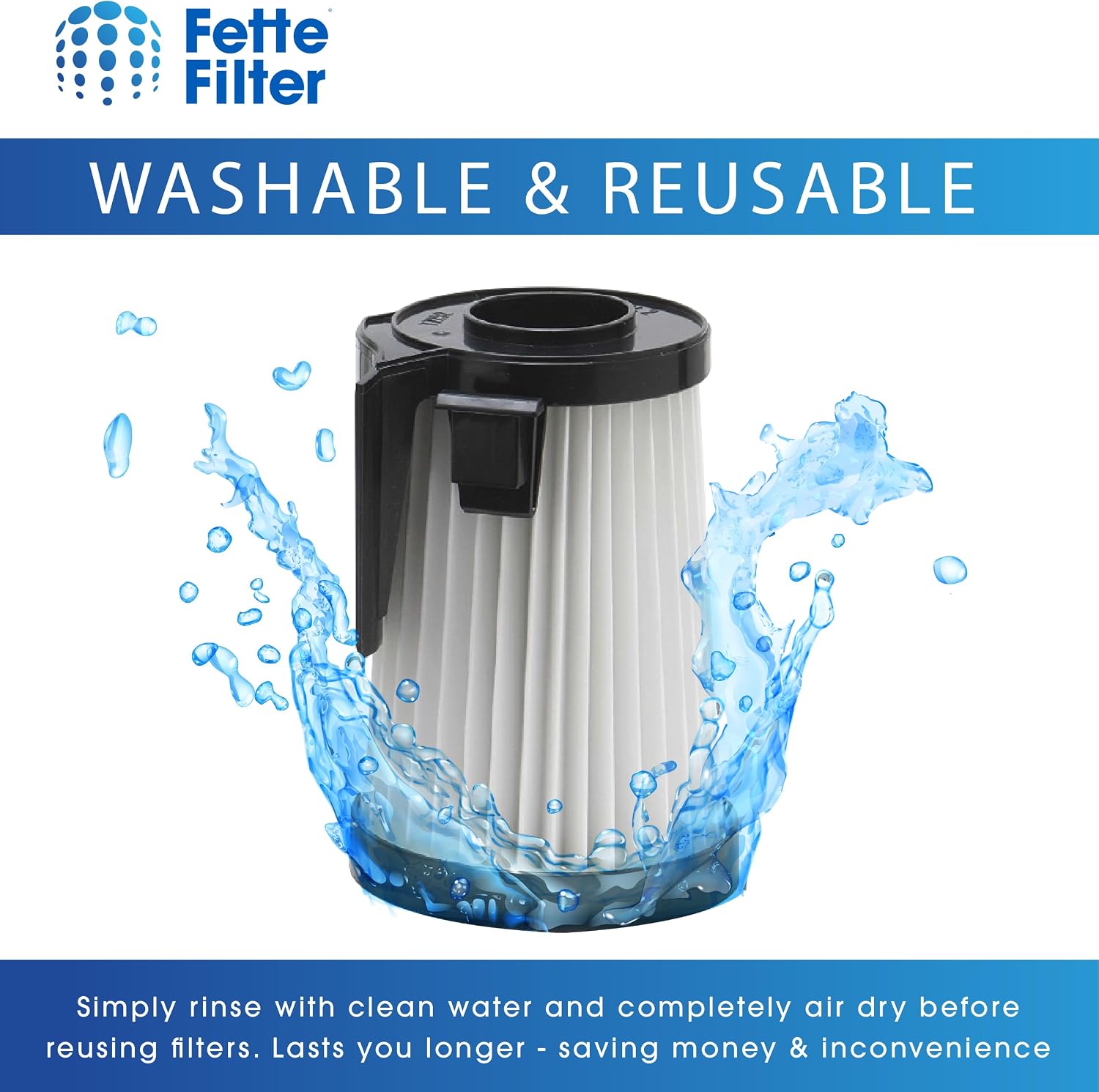 Fette Filter - Dust Cup Filter Compatible with Eureka DCF-10, DCF-14. Compare to Part # 62731, 62396. Pack of 3 image 3