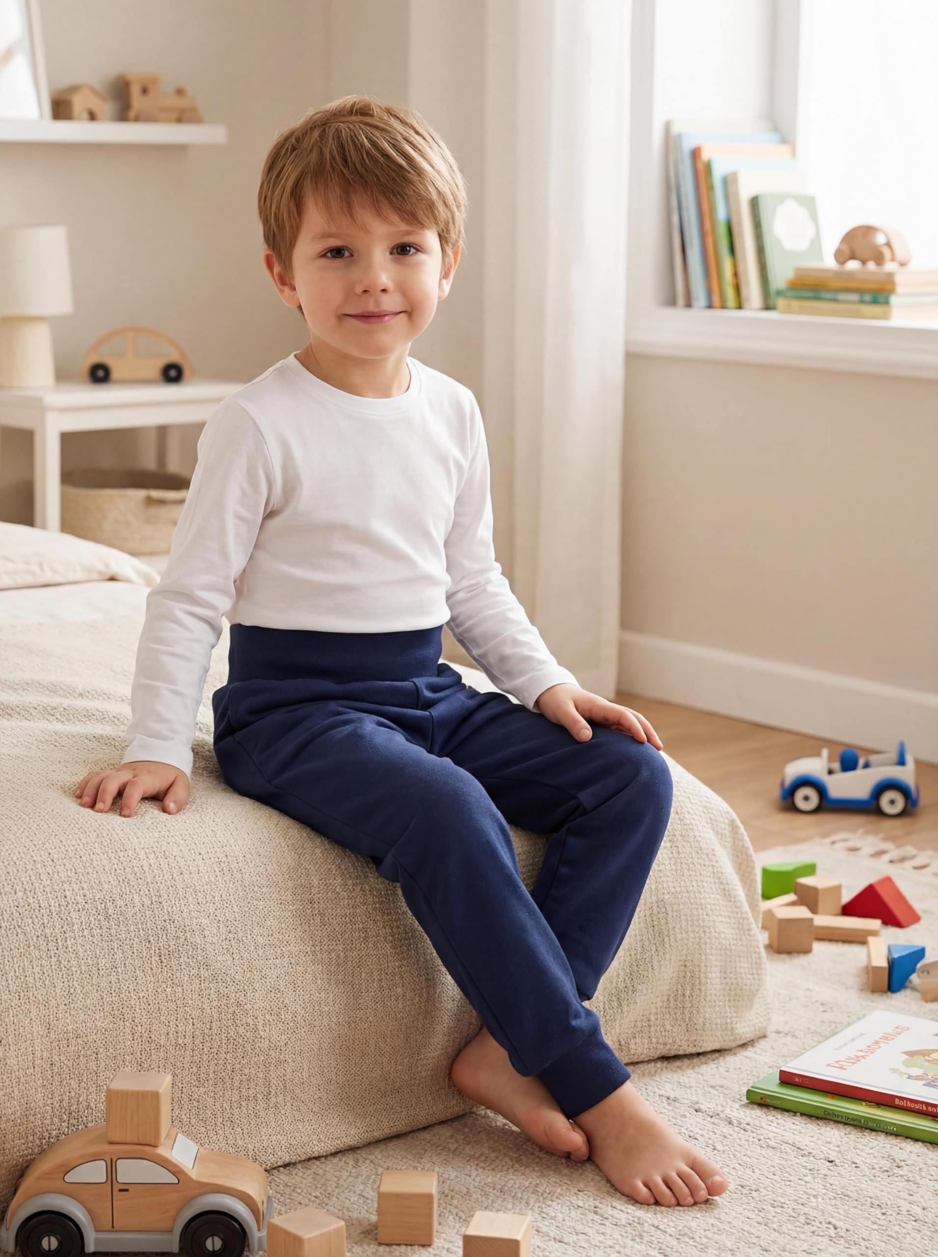 TupTam Pantalones Bebé 5 Unidades – Pantalón Algodón Suave para Bebé Niño y Niña, Certificación Oeko-Tex