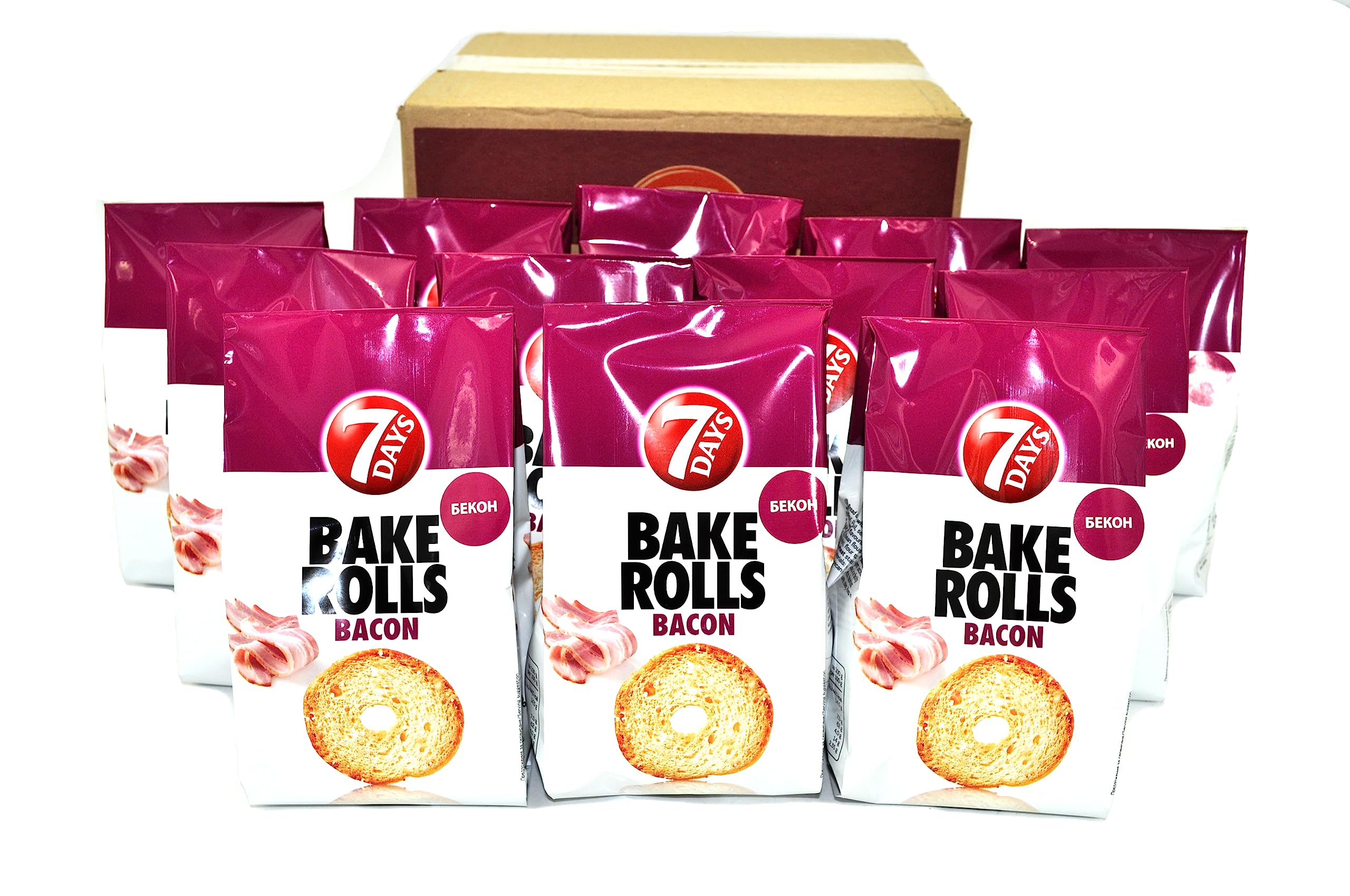 7 days Bake Rolls. Bake Rolls Brotchips. Bake rolls 7 days. Knäckebrot. Chips 7 days (12x80g Pack) (Bacon)