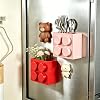 Organizador magnético de canasta para refrigerador, caja magnética de plástico ABS para refrigerador, diseño sin perforaciones para encimera de cocina, microondas y pizarra, soporta hasta 3.5 lbs (rosa) 7