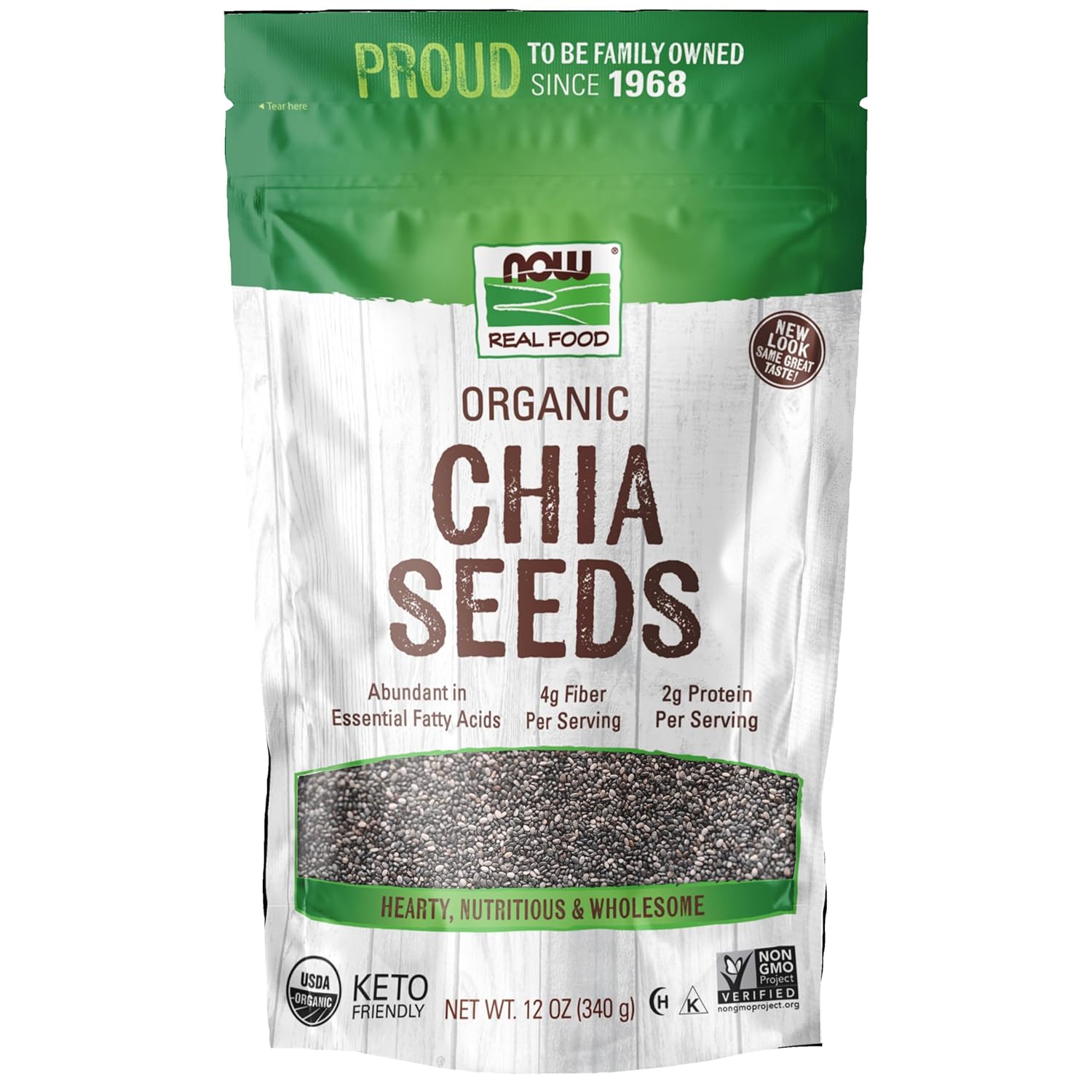 NOW Foods, Organic Black Chia Seeds, Non-GMO,...