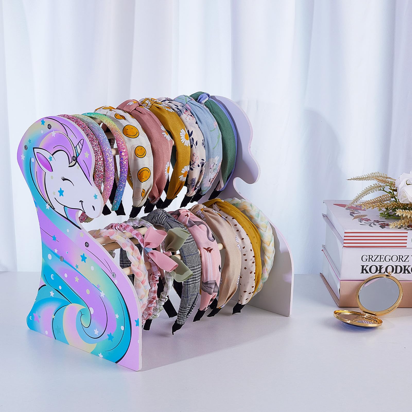 Unicorn Castle Headband Holder Staccabile Headband Girls Double Layer Hairband Gioielli Bracciale Display Rack