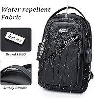 Vista 14 de DUSLANG Mochila de hombro para senderismo, bolsa cruzada para hombres, bolsas de pecho con puerto de cargador USB para campamento casual, ciclismo