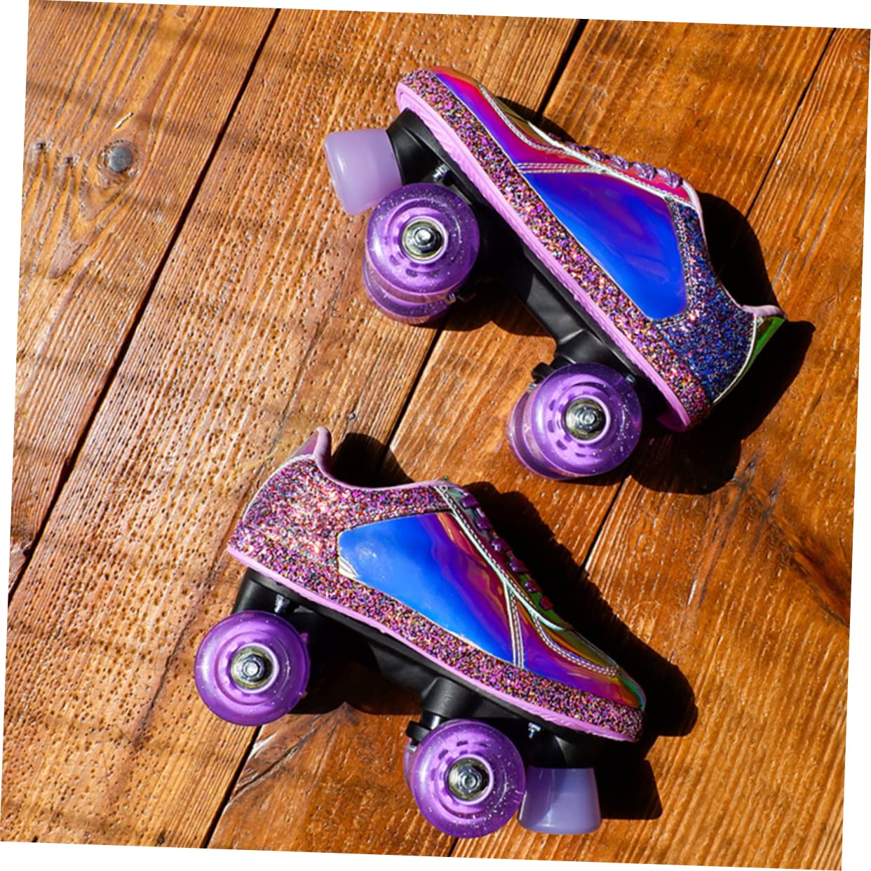 GOOHOCHY Roller Skates Wheels Glowing Decorative Ice Skates Wheel Skating Accessory for Boys and Girls Adults