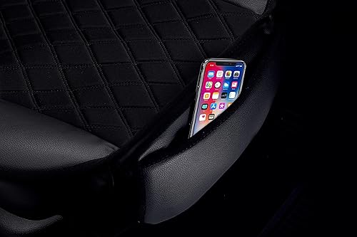 Miniatura 4 de Asientos de automóvil FH Group PU207 gris negro 102, piel sintética, compatible con bolsas de aire.