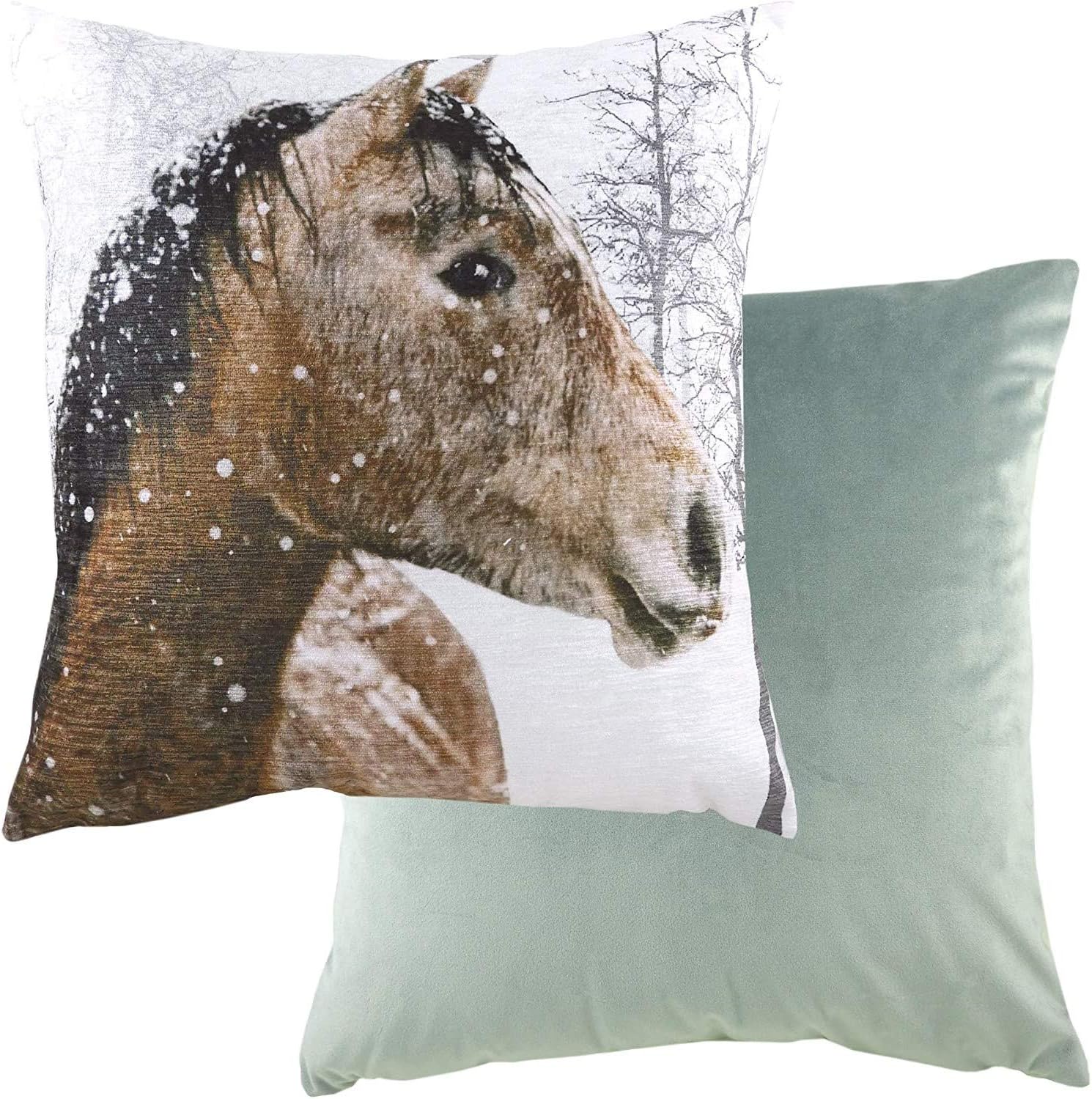 Evans Lichfield Photo Horse Throw Pillow Cover (One Size) (Multicolored)