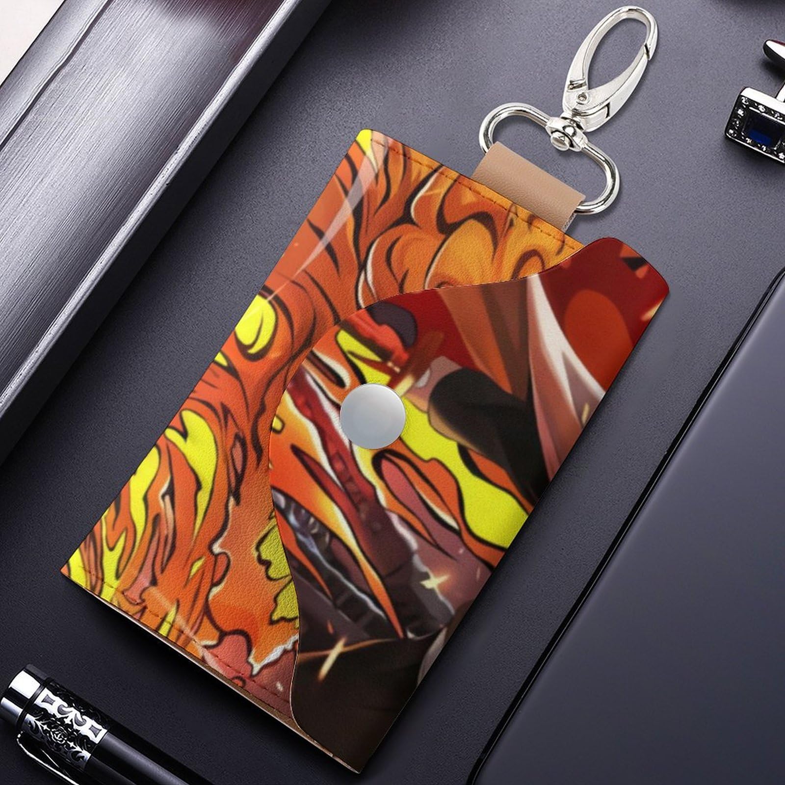 Amazon.co.jp: 鬼滅の刃 炎柱 煉獄杏寿郎 キーケース 6連フック