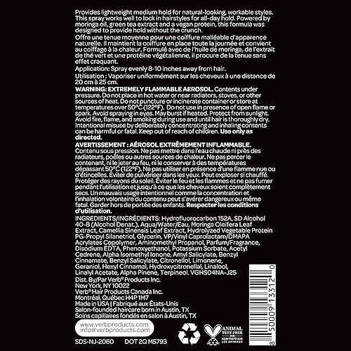 Miniatura 10 de VERB Ghost - Laca flexible para el cabello, fijación media sin peso, infundida con aceite de moringa, antiencrespamiento + promueve el brillo