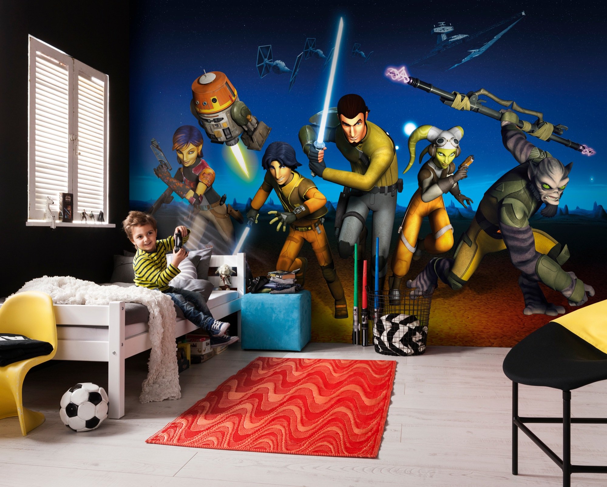 Komar "Star Wars Rebels Run Wallpaper Mural, Multi-Colour, 8-Piece