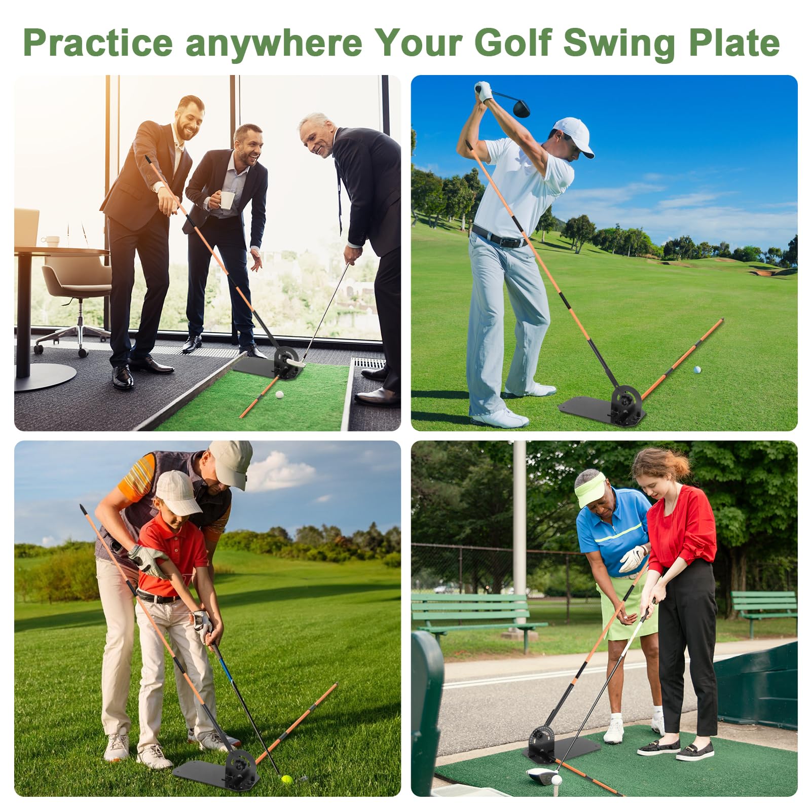 Golf-Ausrichtungsstab-Halter, professioneller Schaukeltrainer, Golfschwungflugzeug, Hilfsmittel zum Zielen, Putting Swing, Golfunterricht, multifunktional für alle Golferstufen
