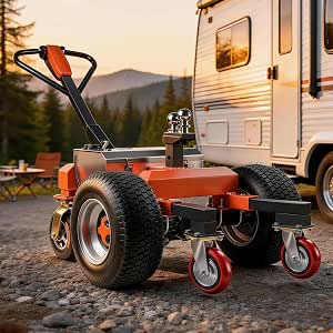 7500lbs Max Electric Trailer Dolly with 2 & 2-5/16 in Hitch Balls, Super-Duty All-Terrain Wheels Trailer Dolly, Adjustable Speed, Reverse/Drive/Brake Switch with 6Wheel for RVs, Car Trailers, Campers