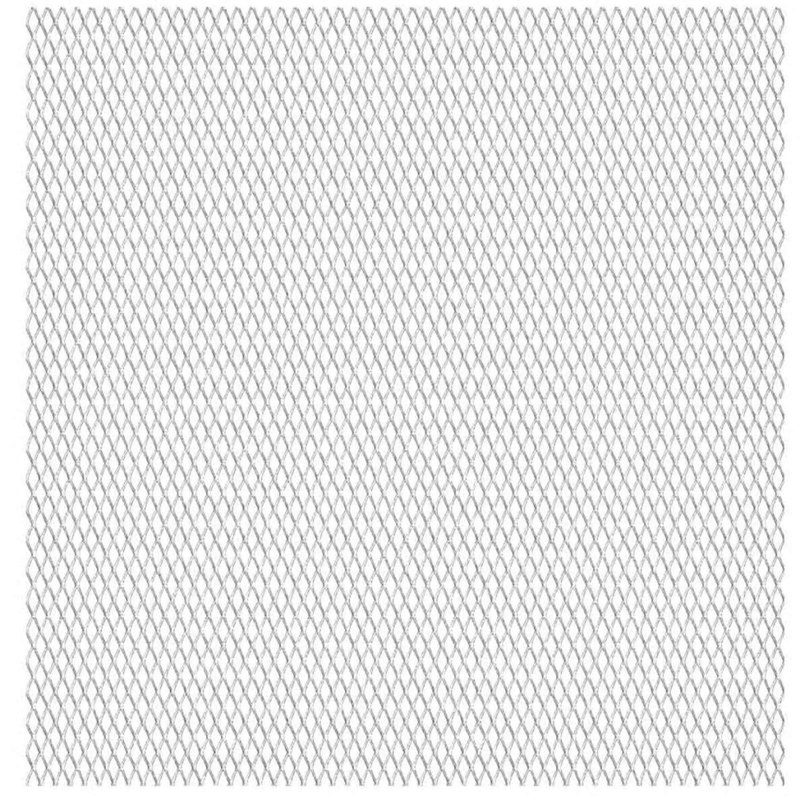 Kavolet Grillage métallique déployé - Grille ondulée en acier inoxydable - 50 x 50 cm - 20 x 10 x 2 mm - Grillage métallique déployé