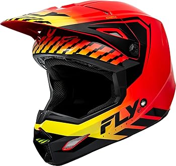 Amazon.com: Fly Racing F73-8658X Kinetic Menace Helmet Red/Black