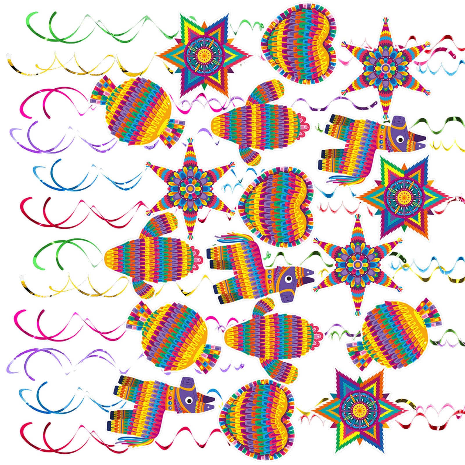 Ekoama Mexicans Fiestas Spirals Hanging Ornament Colorful Paper And PVC Decoration For May 5th Festival Parties Supplies