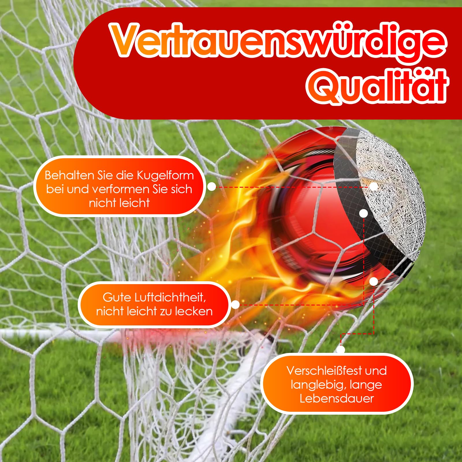Pallone Da Calcio Taglia 4 Per Bambini E Adulti – Pelle PVC Impermeabile Blu Per Gioco E Allenamento