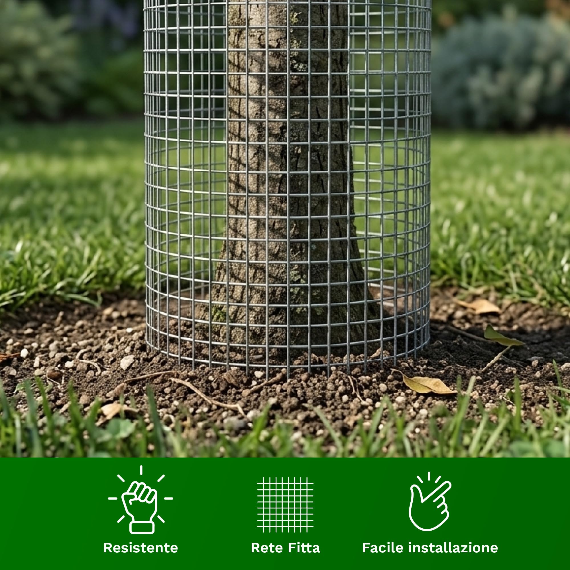 Rete Zincata Elettrosaldata Maglia Quadrata 12,5x12,5 mm Filo 0,9 mm Rete Metallica Multiuso per Recinzioni Giardino Balconi Animali e Protezione Alberi Resistente e Facile da Tagliare - 1x25 Metri