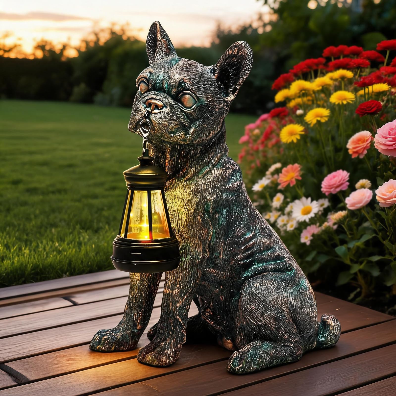 Lanterne solaire de jardin : illuminez vos zones sombres avec cette figurine extérieure