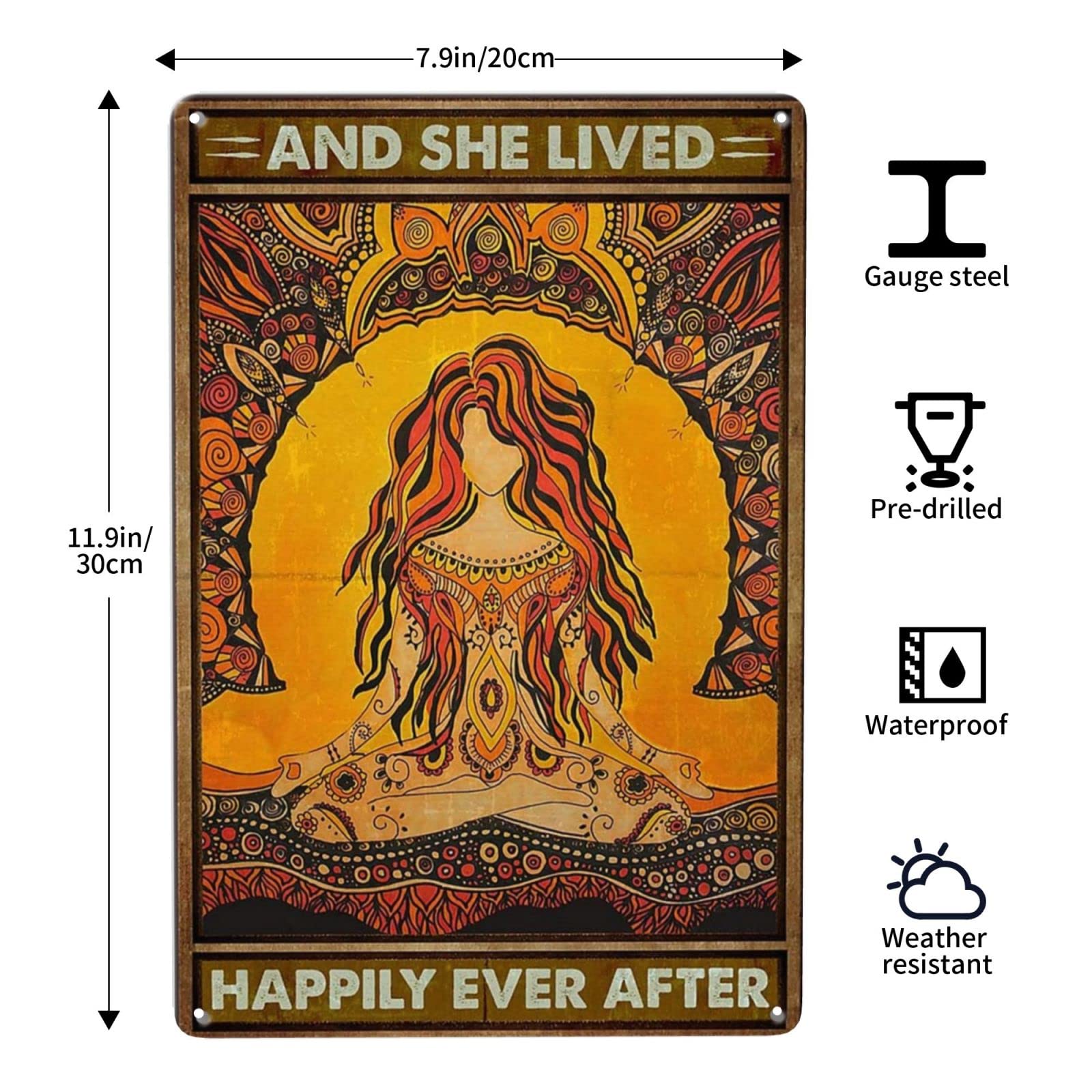 Targa in metallo e She Lived Happily Ever After Reading Book