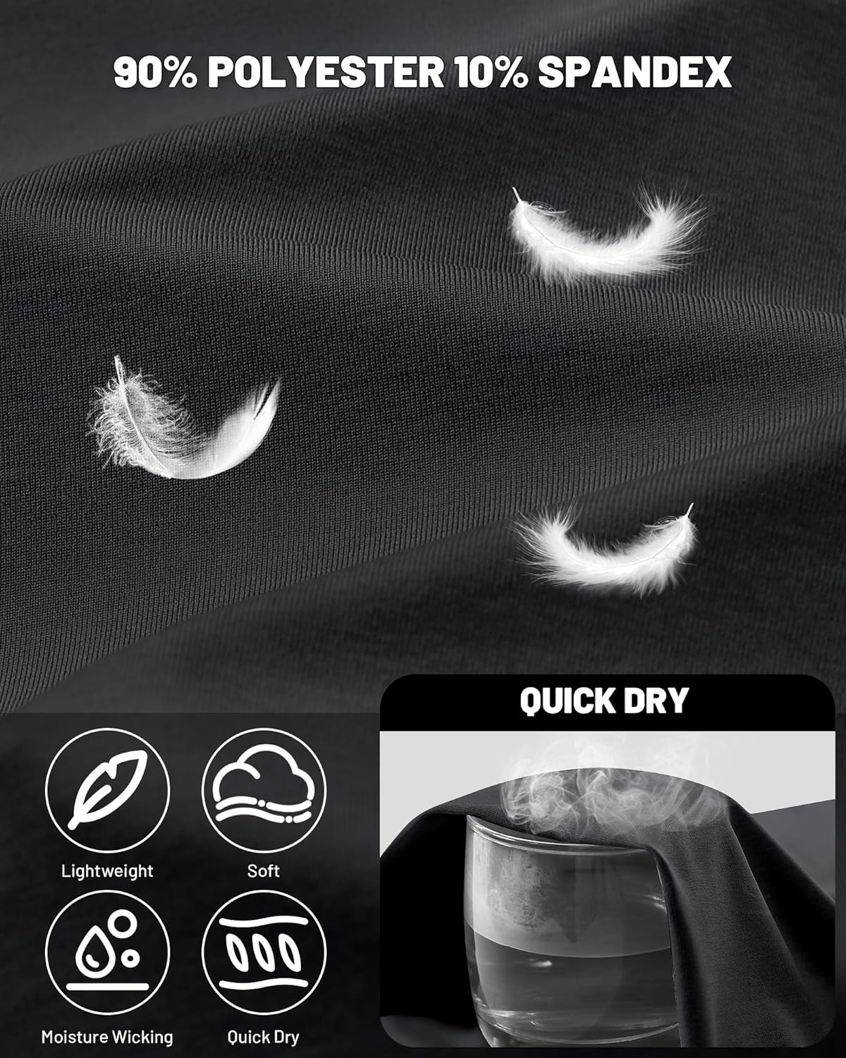 Runhit Mens Swim Shirts Short Sleeve UPF 50+ Sun Protection Rash Guard SPF UV Fishing Shirt Quick Dry Water T-Shirts - Image 4