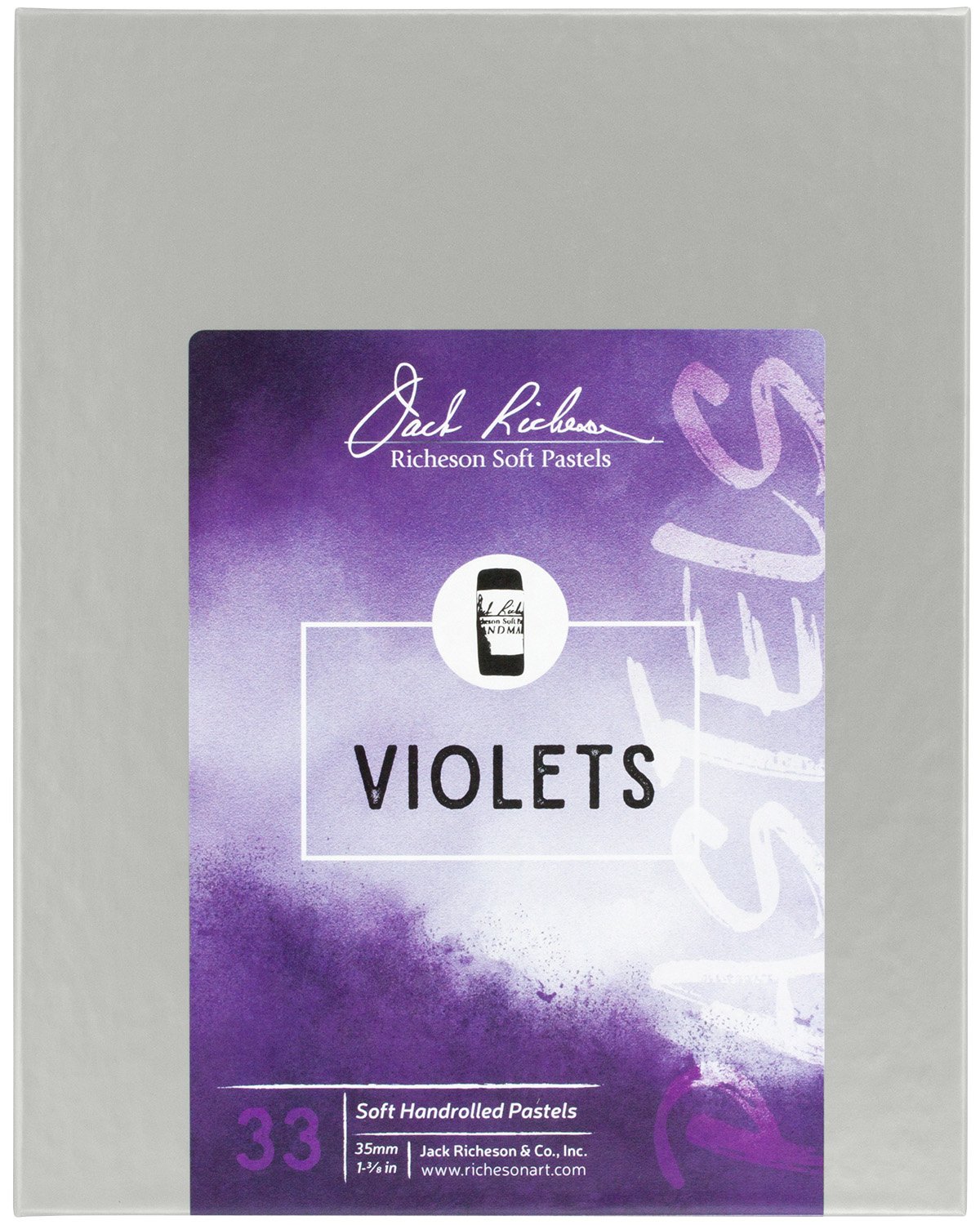 Jack Richeson Hand gerollt Weiche Pastellkreiden Farbe Veilchen, 33-teiliges Set
