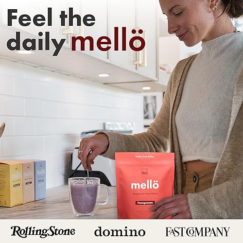 Miniatura 4 de Ned - Mellö Magnesium Superblend - Mezcla de bebida de suplemento de polvo de magnesio con glicinato de magnesio natural y L teanina, 30 porciones -
