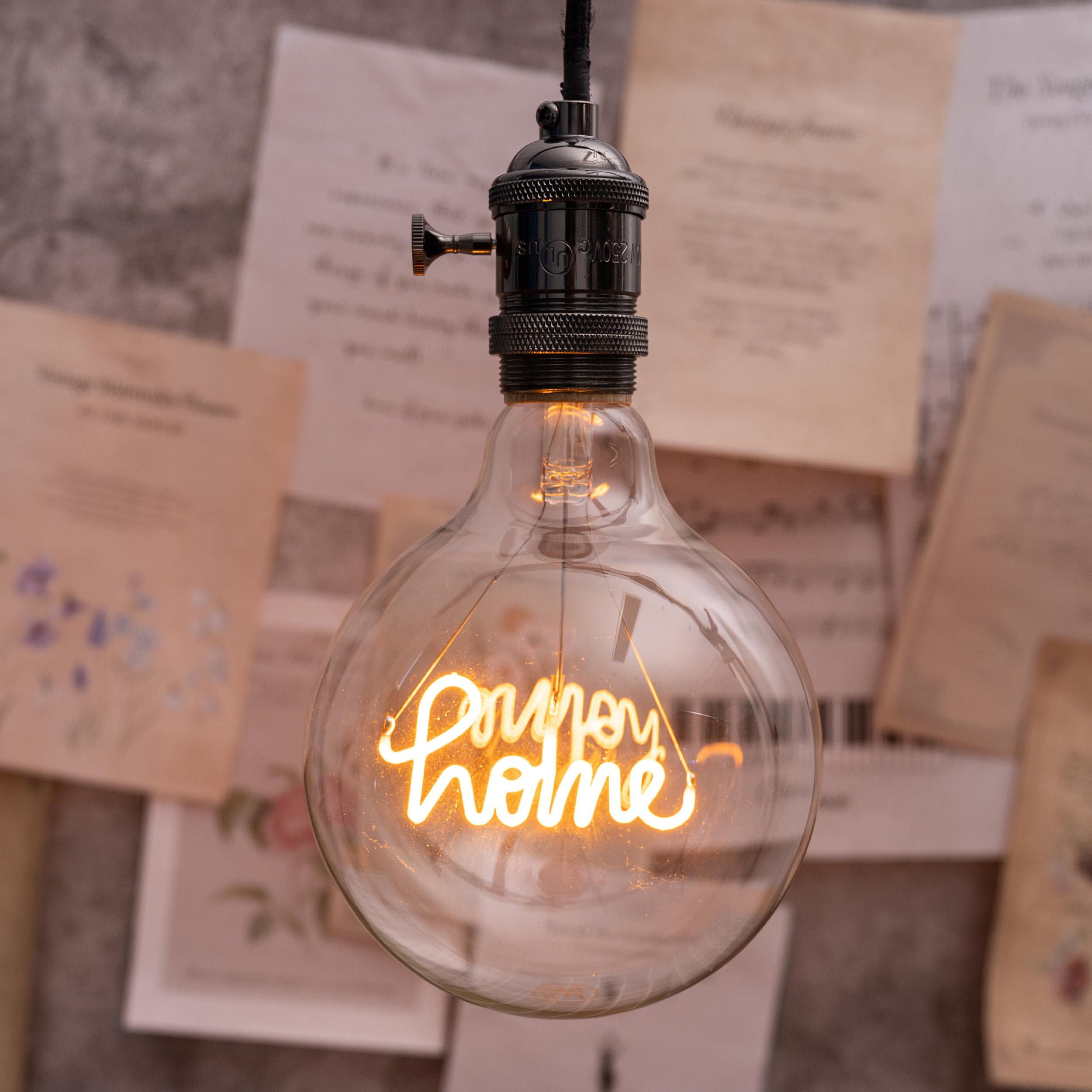 CybaaLuxzus 2W LED Decorative Globe Light, Filament Design