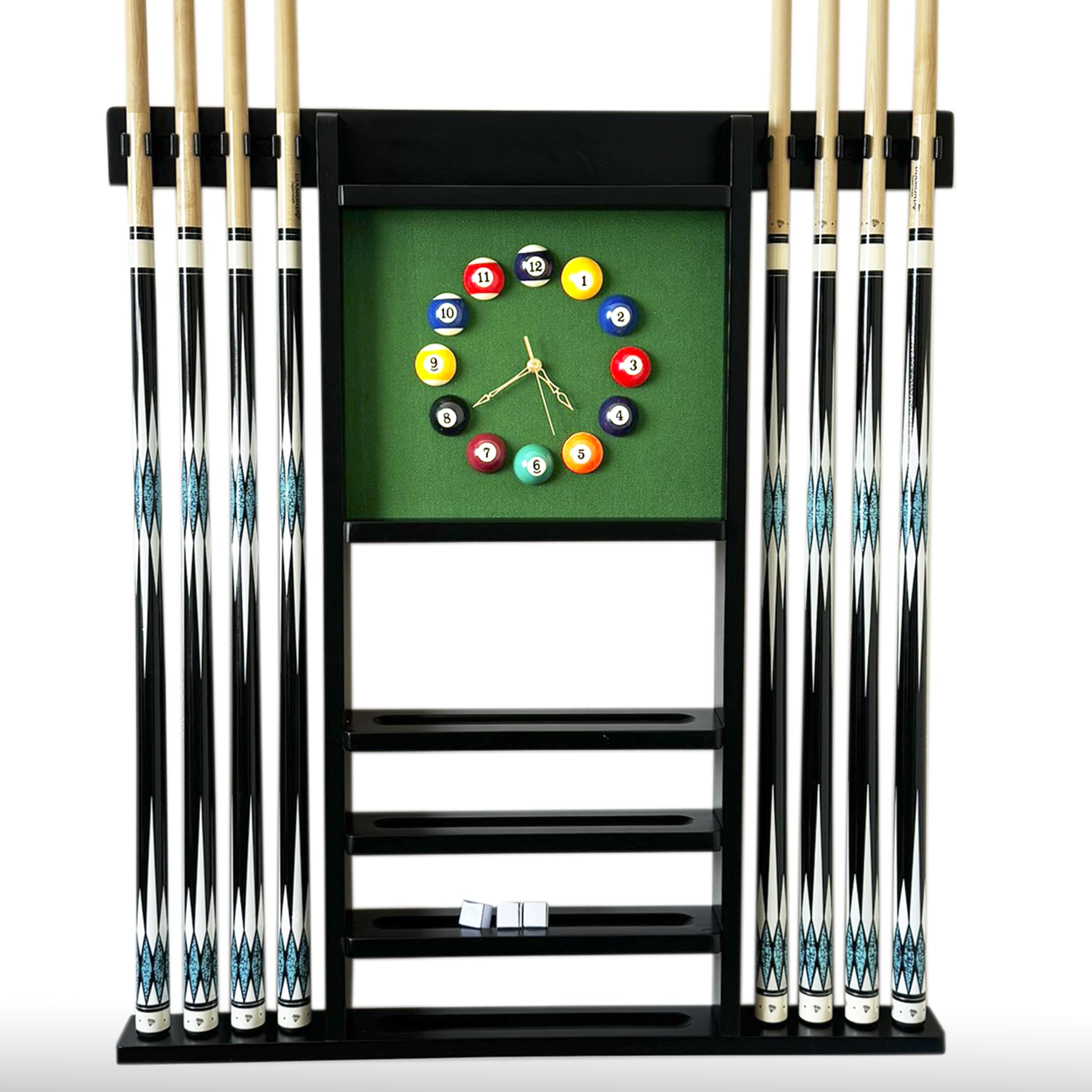 Amazon.com: GACCO BILLIARDS Wall Mount Billiard Cue Rack, Pool Table ...