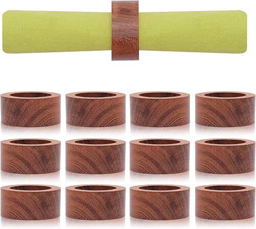 Vista 13 de Servilleteros de madera sin terminar con hebillas para decoración de mesa, boda, cena, fiesta, decoración de bricolaje (12)